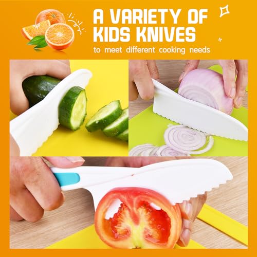 Image of Yeeammk Montessori Toddler Knife Set-3PCS Kids Safe Knives for Real Cooking Kids Cooking Sets Real Cooking Kitchen Tools Toddler Friendly Knives