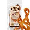 Gootoe Turkey Tendon Dog Treats–100 USA Sourced Natural Snack Premium Training Chews Hypoallergenic Reseal Value Bags Size for Medium Dogs Rope Medium 3 UnitPack