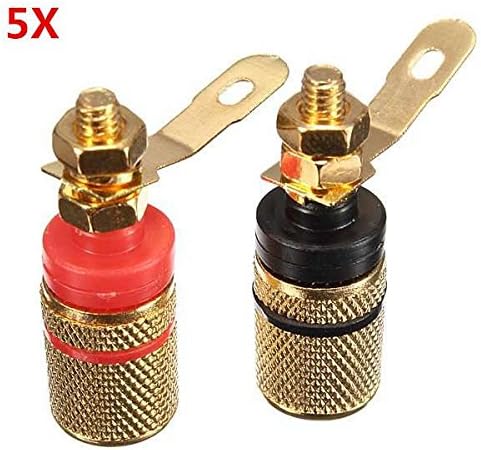 5X2Pcs Speaker Terminal Binding Post Banana Plug Socket Connector by Alex NLD