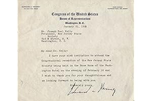 Historical Collectible: Letter Signed by Edward A. Kenney
