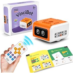 MatataStudio VinciBot STEM Robotics للأطفال من سن 8 إلى 12 عامًا، روبوت قابل للبرمجة باستخدام Scratch&Python مع وظيفة الذكاء الاصطناعي للمراهقين من الصف الثالث إلى السابع، مجموعة روبوت الترميز التعليمي للأولاد والبنات، من سن 8+