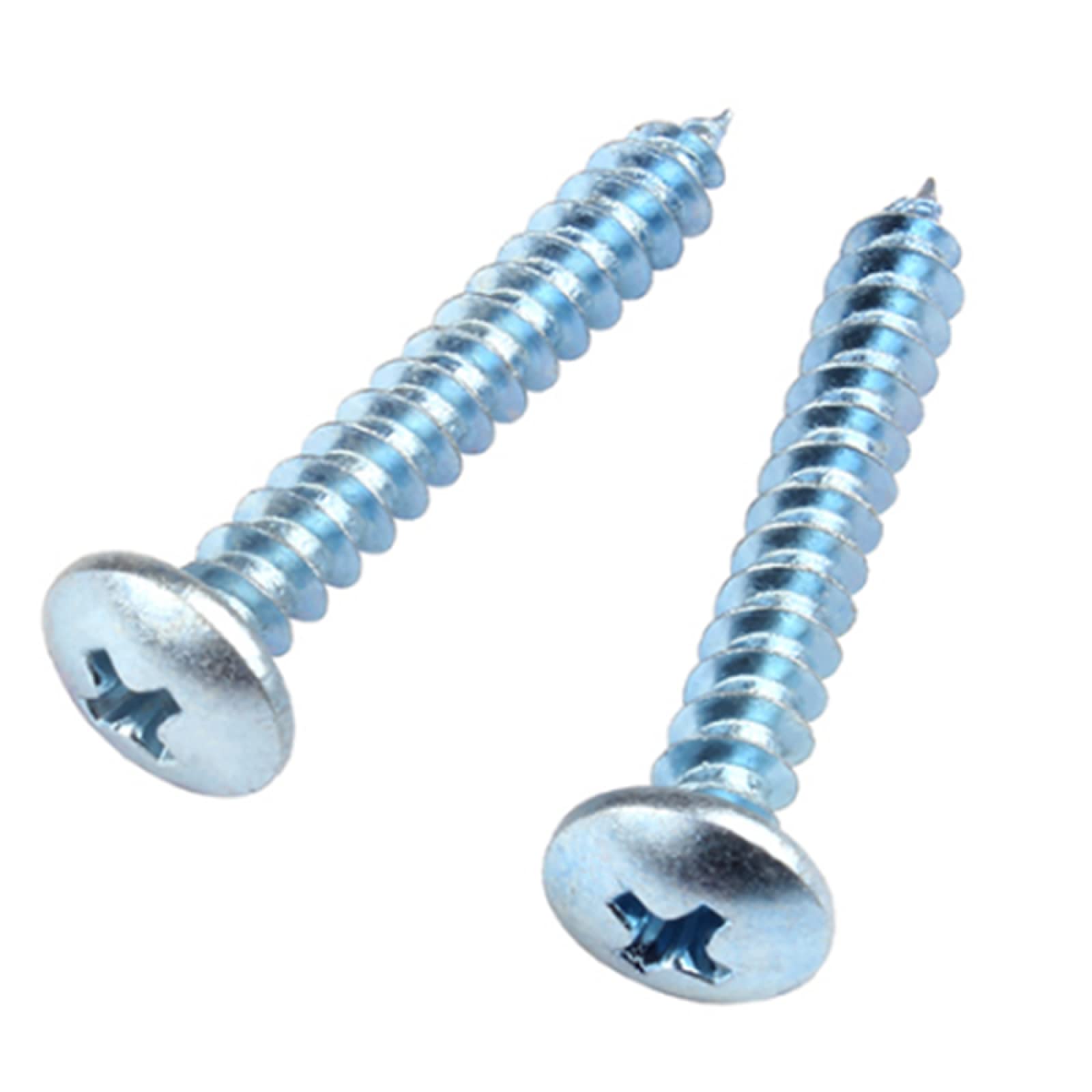 Viti a Testa Tonda, Viti Autofilettanti for Cartongesso, Vite Autofilettante a Testa Grande, Vite a Coda Appuntita con Testa a Fungo, Diametro Filettatura 6 mm, Lunghezza Vite, 16 mm*20 Pezzi (Colore