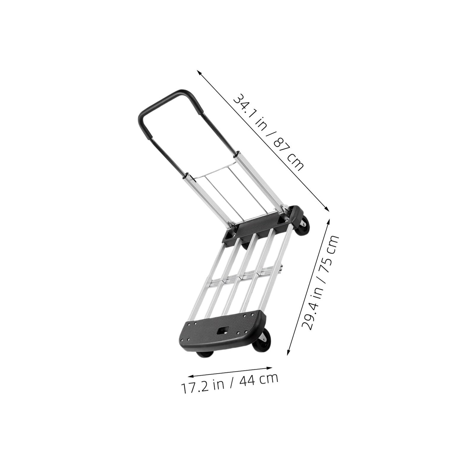 Carro de mano plegable portátil con 4 ruedas silenciosas, carrito La para el hogar, la oficina y las compras, camión de plataforma plegable pesado para un fácil transporte de materiales