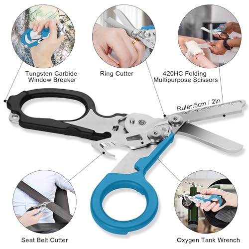 Leepenk 6 In 1 Multi-Function Foldable Trauma Shears With Compatible Holster thumb #1