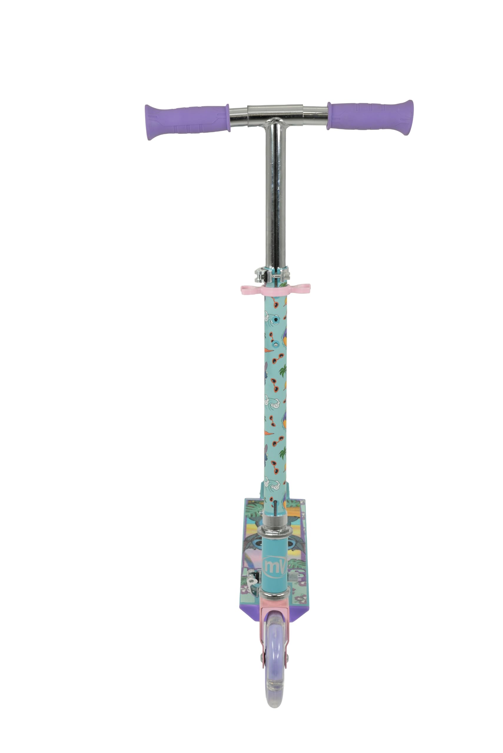Stitch - Patinete Infantil para niñas y niños, Plegable, para niños y niñas, Patinete Iluminado Ajustable, Ruedas iluminadas, 58 x 30 x 80 cm