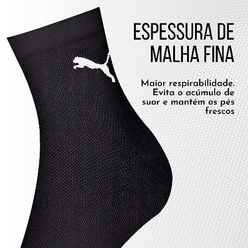 Kit 06 Pares Meias Puma Esportiva Cano Médio Masculino Adulto | KIT - C | 39-43