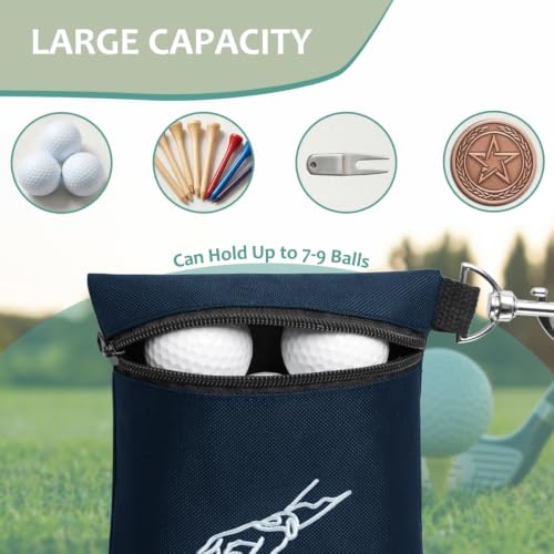 TOGETRUE Golf Tee Pouch, Golf Bag Holder with Clip, Golf Bag Accessories - image 5