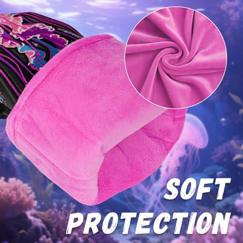 LZFAN Golf Club Head Covers Driver Fairway Wood Hybrid Golf Club Headcover Leather Protector Heavy Embroidered Colorful Jellyfish - Thumbnail 6