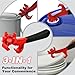 Mellbree 3-in-1 Aluminum Bung Wrench, 9.6in Upgraded 5 Gallon Bucket Opener Tool for 2” and 3/4” Bung Caps, Non-Sprking Heavy Duty Tool for 5-55 Gallon Drums, Home & Industrial Use（Red）