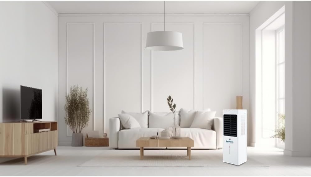 iQ Pure Breeze 14EX Extra Large Portable Evaporative Air Cooler Powerful Room Cooling with 4 Fan Speeds, 23 L Water Tank, Air Filtration & Wheels for Home, Living Room & Large Spaces