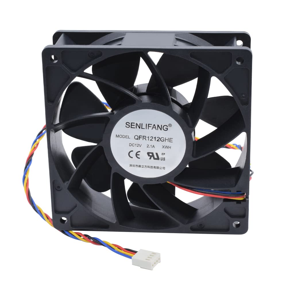 Ventilador De PC 120x120x38 Mm | 6000 Rpm, 12V 2.7A, 4 Pines PWM, Alto Flujo De Aire Para Cajas Mini ITX Y Servidores