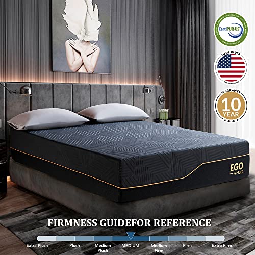 EGOHOME-14-Inch-Queen-Memory-Foam-Mattress-for-Back-Pain-Cooling-Gel-Bed-in-a-Box-Made-in-USA-CertiPUR-US-Certified-Therapeutic-Medium-Mattress-60x80x14-Black