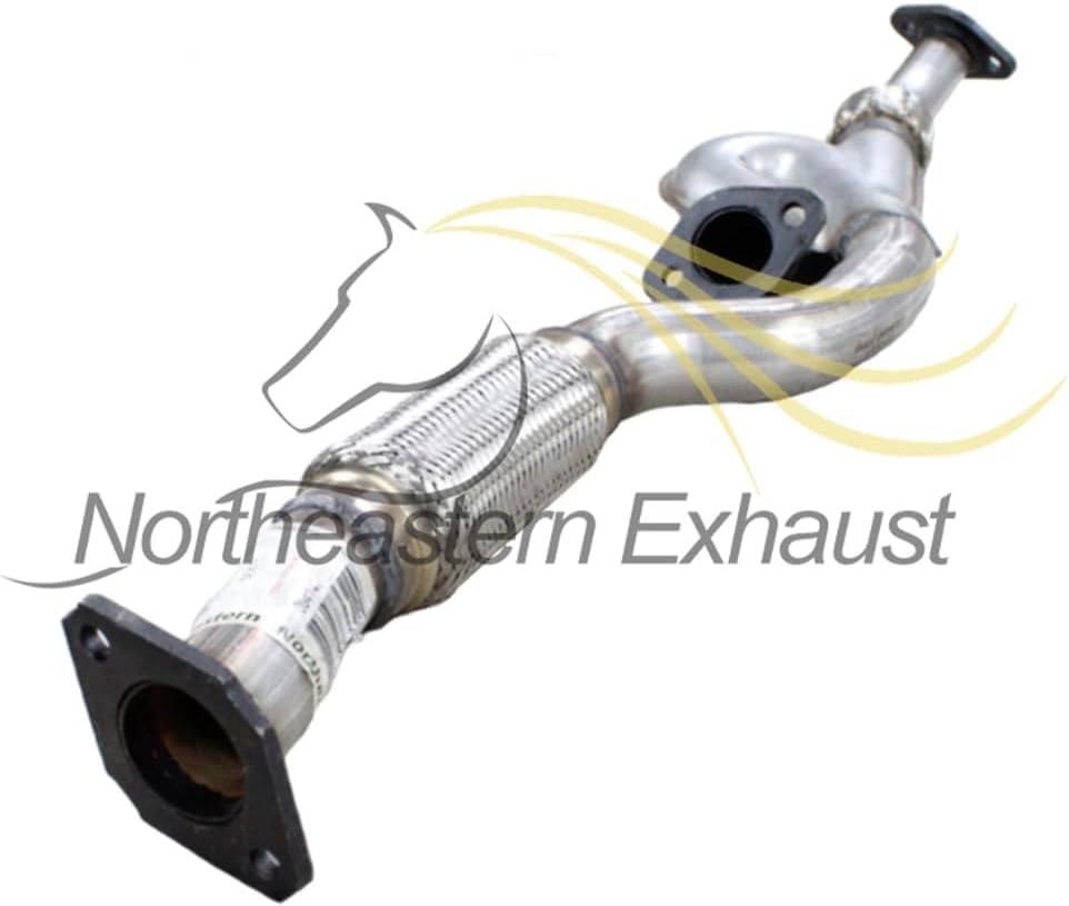 Exhaust Front Flex Pipe Compatible for 2005-2008 Hyundai Tucson 2.7L | 2005-2008 Kia Sportage 2.7L | Stainless Steel | Northeastern Exhaust | Free Gaskets Included | Automotive Replacement Part