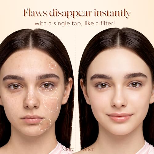 Image of Flawless Blurring Skin Tint, Buildable Medium Coverage, Squalane Hydrating, 12HR Oil Control Long Lasting, Lightweight Non-Cakey Makeup, Diverse Skin Tones (00 Affogato)