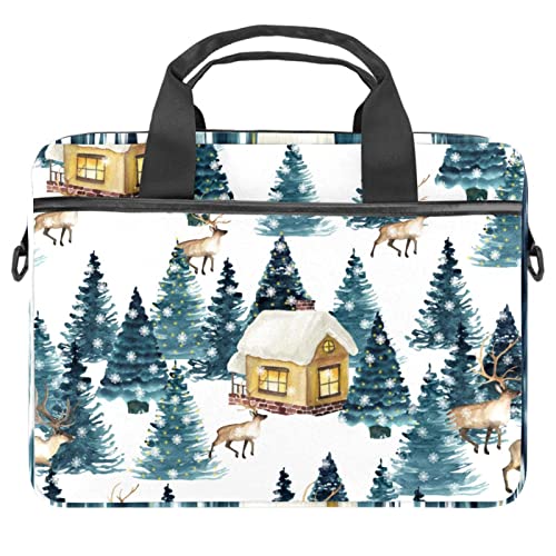 Sac ordinateur 13-14.5 pouces antichoc à motif Noël pour une protection élégante au quotidien