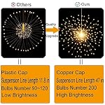 2 Pack Starburst Sphere Lights,200 LLED Firework Lights Timer - Image 3