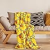 SmoothNovelty Cute Rubber Duck Throw Blanket All Season Cartoon Decorative Fleece Blankets Ducky Soft Cozy Flannel Carpet for Bed Chair Car Sofa Couch Bedroom(Yellow,50 X 60) #5