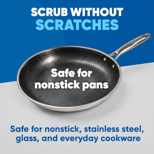 Image of Microfiber Wholesale Scrubber Cloths (6 Pack) - Scrub Without Scratching, Safe for Non-Stick, Stainless Steel & Glass - Two-Sided 4 inchx6 inch Dish Scrubbing Cloths for Baked-On Food, No Sponge Smell