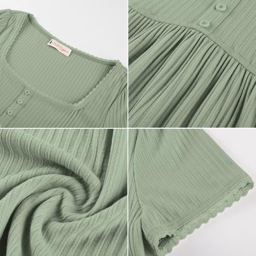 Image of Belle Poque Women's Summer Cute Tops Short Sleeve Babydoll Peplum Top 2026 Square Neck Casual Shirts Teen Top Tee