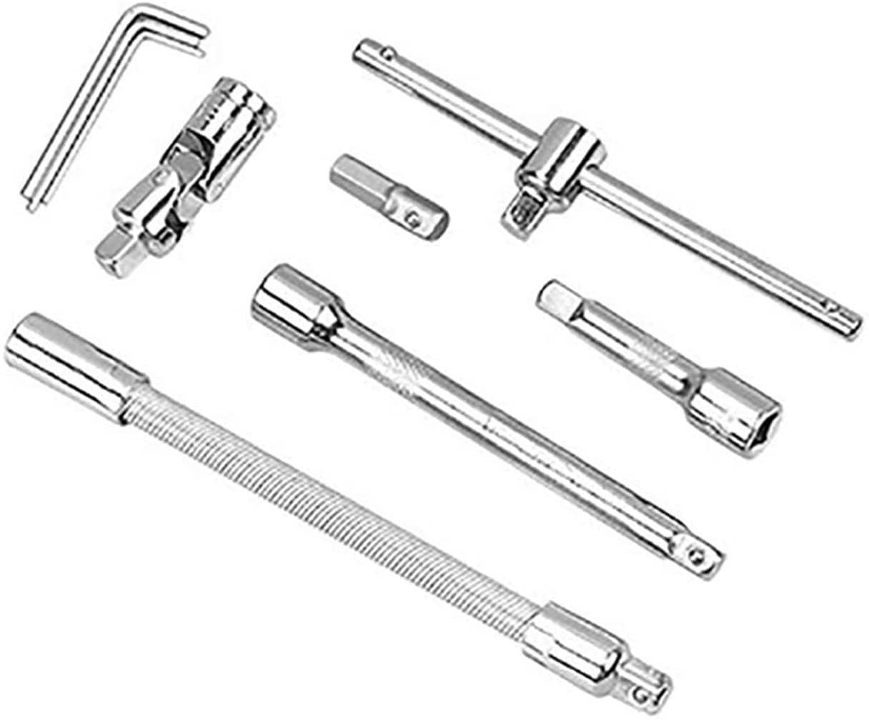 Herramienta de reparación de vehículos, 46 Uds., Juego de enchufes de 1/4 Pulgadas, Llave dinamométrica de trinquete, Kit de Herramientas combinadas, Juego de Herramientas de reparación Manual