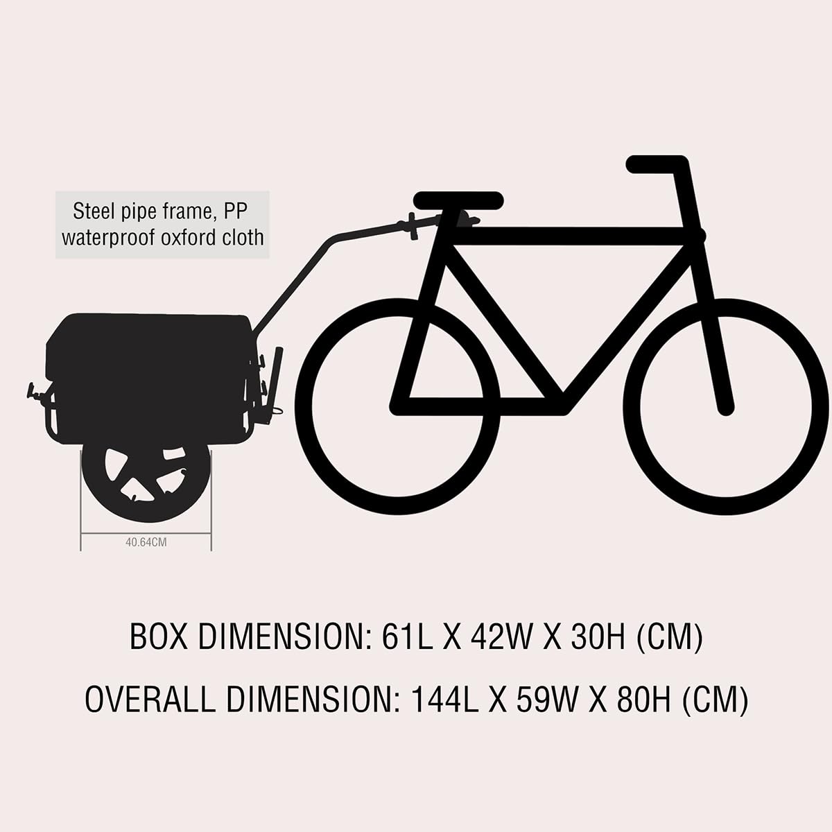 Fahrradanhänger, Kinderfahrrad-Lastenwagen Mit Anhängerkupplung, Faltbarer Handwagen, Mit Transportbox Mit 110 Lb Kapazität, Für Outdoor-Camping Reisen Umzüge Und Einkäufe(Color:Blue)