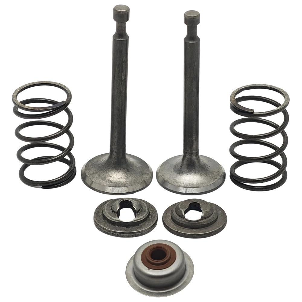 Set di guarnizioni for stelo a molla di ritenzione della valvola di scarico di aspirazione compatibile con Honda GX160 GX200 5.5HP 6.5HP Motore for tosaerba Pezzo di ricambio