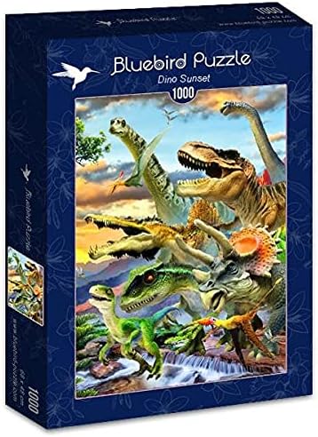 Bluebird Dino Sunset Jigsaw Puzzle (1000 Pieces)