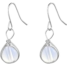 Moonstone Round Dangle and Drop Earrings