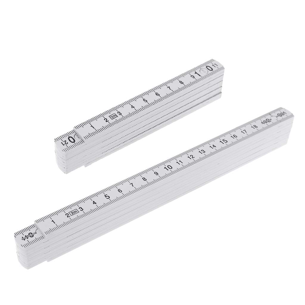 Suchuanguang 1M 2M 10-Parts Folding Carpenters Ruler Lightweight Compact Measuring Stick Slide Fold Up For Woodworking Floding Rule