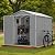 Devoko 6x8 FT Plastic Outdoor Storage Shed with Floor, Resin Garden Shed