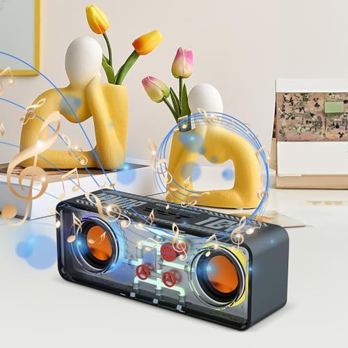 Haut-parleur portable transparent double puissance acoustique et jeux de lumières intégrés - 3
