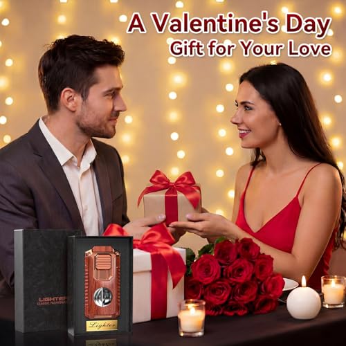 All-in-One Triple Torch Lighter with Built-in V Cutter, Holder, Punch, and Draw Enhancer Tool, Winproof Adjustable Triple Jet Flame Lighter, Refillable Lighter Gift for Men (Mahogany) - Image 9