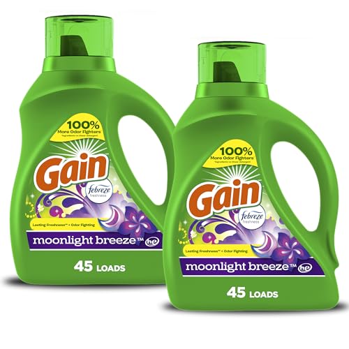 Détergent liquide Gain Moonlight Breeze 2x1.92L