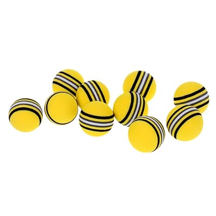 arythe 10 Pieces EVA Foam Sponge Golf Balls for Swing Practice Training Yellow