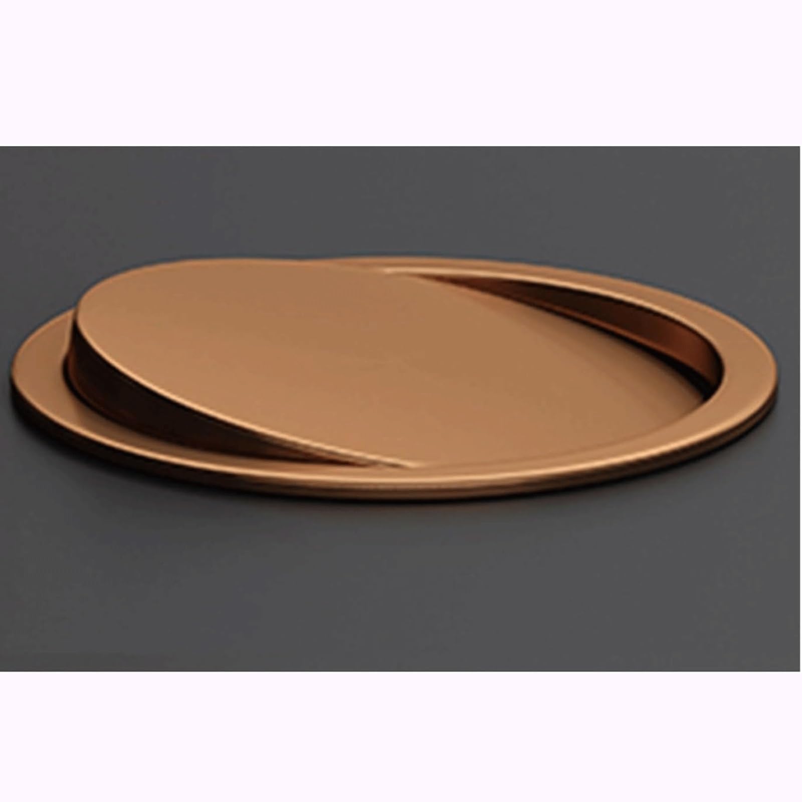 MUYRJLZX Trash Chute Lid Steel Waste Chute Lid Balance Flap Cover Round Trash Can Lid Built-in Trash Flip Lid Hidden Countertop Trash Grommet(Rose Gold,290mm)