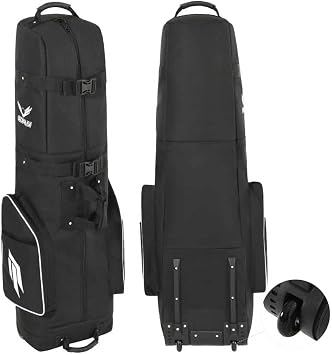 Gofly Golf Travel Bag for Airlines, Soft-Sided Golf Club Travel Bag | Golf Travel Bag with Wheels and Shoes Compartment, Wear-Resistant Waterproof 900D Polyester Oxford