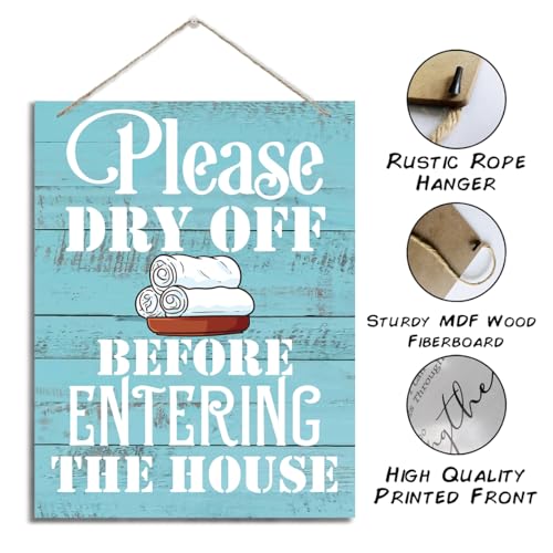 65% Off Rustic Wood Plaque Door Sign - Decorative Wall Hanger - Image 2