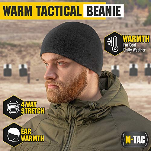 M-Tac Watch Cap Fleece Mens Winter Hat Military Tactical Skull Cap Beanie (Black, L) #TOP1