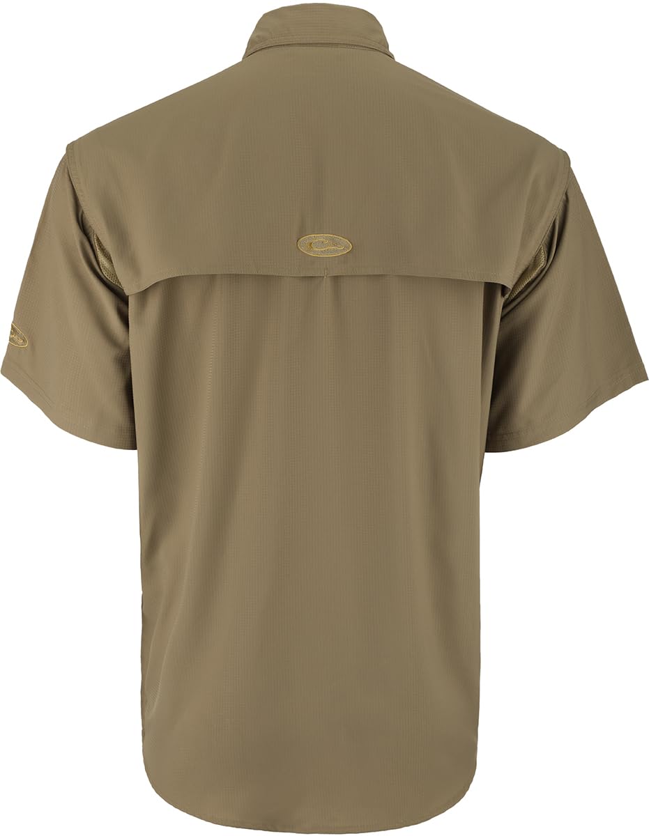 Drake DY7002-LOL-14 Youth Flyweight Wingshooter's Shirt S/S Light Olive Youth 14