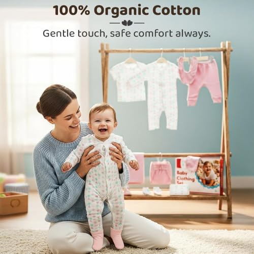 Image of StarAndDaisy New Born Baby Clothes 0-3 Months /Soft Pure Cotton Baby Clothes Set 0-3 Months /Perfect Newborn Baby Gift Set for Boys & Girls - Set of 12