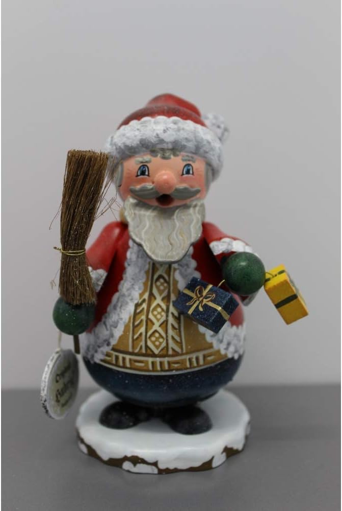 German Incense Smoker Gnome Santa Claus Nico 14cm / 5inch - Hubrig Volkskunst