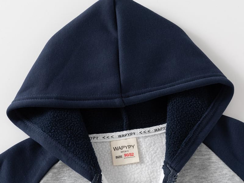 Meufam Kids Baby Boy Jacket Thickened Hooded Sweatshirt Jackets Autumn Winer Coat Toddler Hoodie Zip-Up Outerwear4