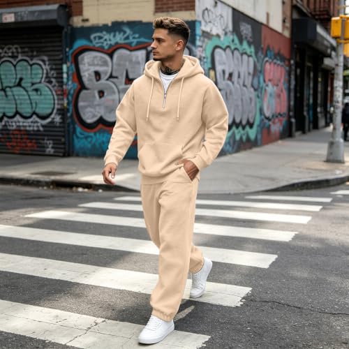 Men Sweatsuits Sets 2 Piece Sets Oversized Lighweight Workout Jogging Suits - image 5
