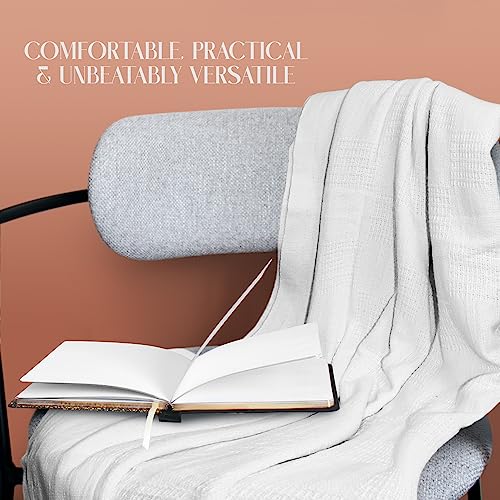 Jmr Usa Inc. Waffle Weave Thermal Bed Blanket Twin Comforter Cotton Blankets For Bed, Sofa, Bedroom Decor, Housewarming Gifts, Layering Of Hotels & Hospital Bed Sheets Size66X90 (White) #TOP2