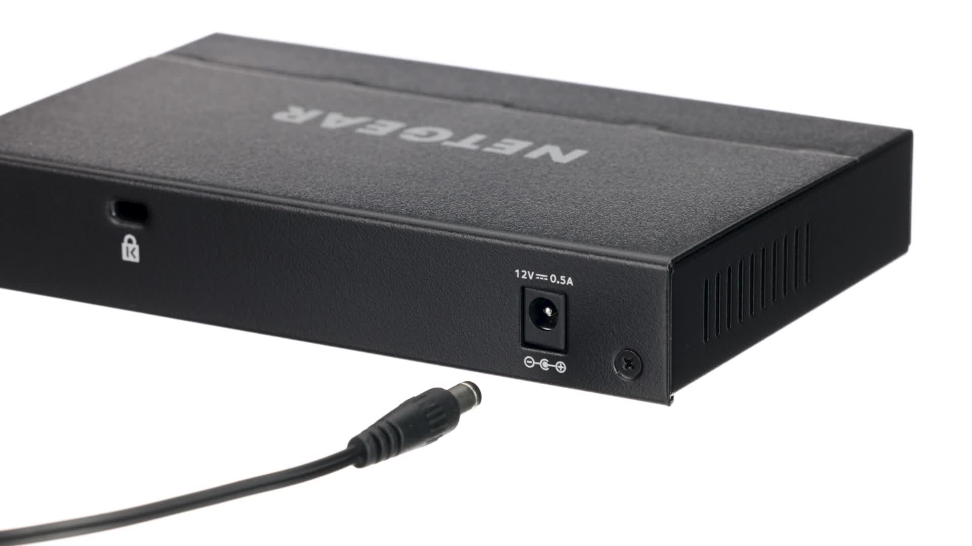 NETGEAR Onbeheerde Gigabit Ethernet 8-poorts switch, desktop, internetsplitter, zonder ventilator, direct klaar voor gebruik (GS208