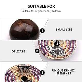 BIENKA Kalimba en Noix de Coco, Piano à Pouce Mbira Portable avec 7 Langues Métalliques, Instrument de Musique Africain… - Les Beatles, Paul McCartney, John Lennon, RIngo Starr, George Harrison BIENKA Kalimba en Noix de Coco, Piano à Pouce Mbira Portable avec 7 Langues Métalliques, Instrument de Musique Africain… – Image 6