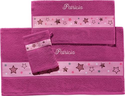 Erwin Müller Kinder-Handtuchset, Frottier-Set 3-TLG. mit Namen...