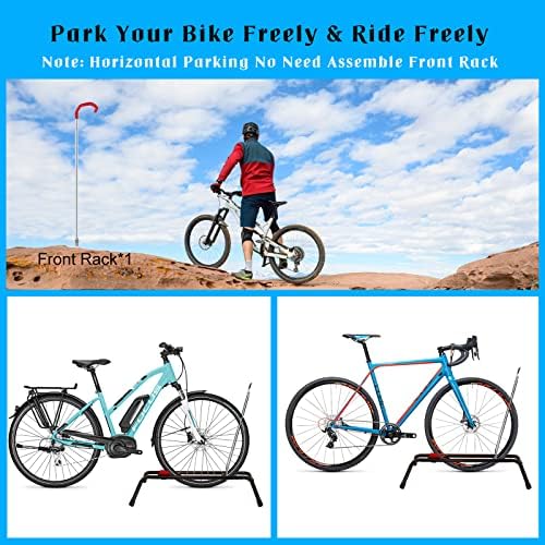 Vertical Upright Bike Floor Stand, Portable and Space Saving Bike Rack- Freestanding Bicycle Floor Stand Rack Outdoor Indoor Bike Storage for 20"-27" Bicycles