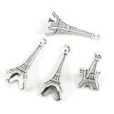 100 Pieces Antique Silver Tone Jewelry Making Charms Pendant Findings Craft Supplies Bulk Lots Arts...