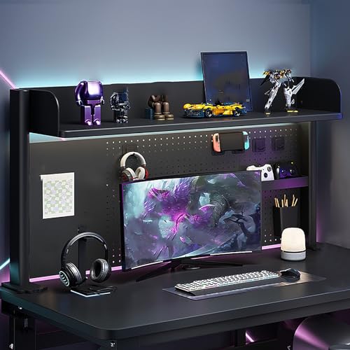 Étagère d'organisation de bureau panneau perforé extensible sans perçage